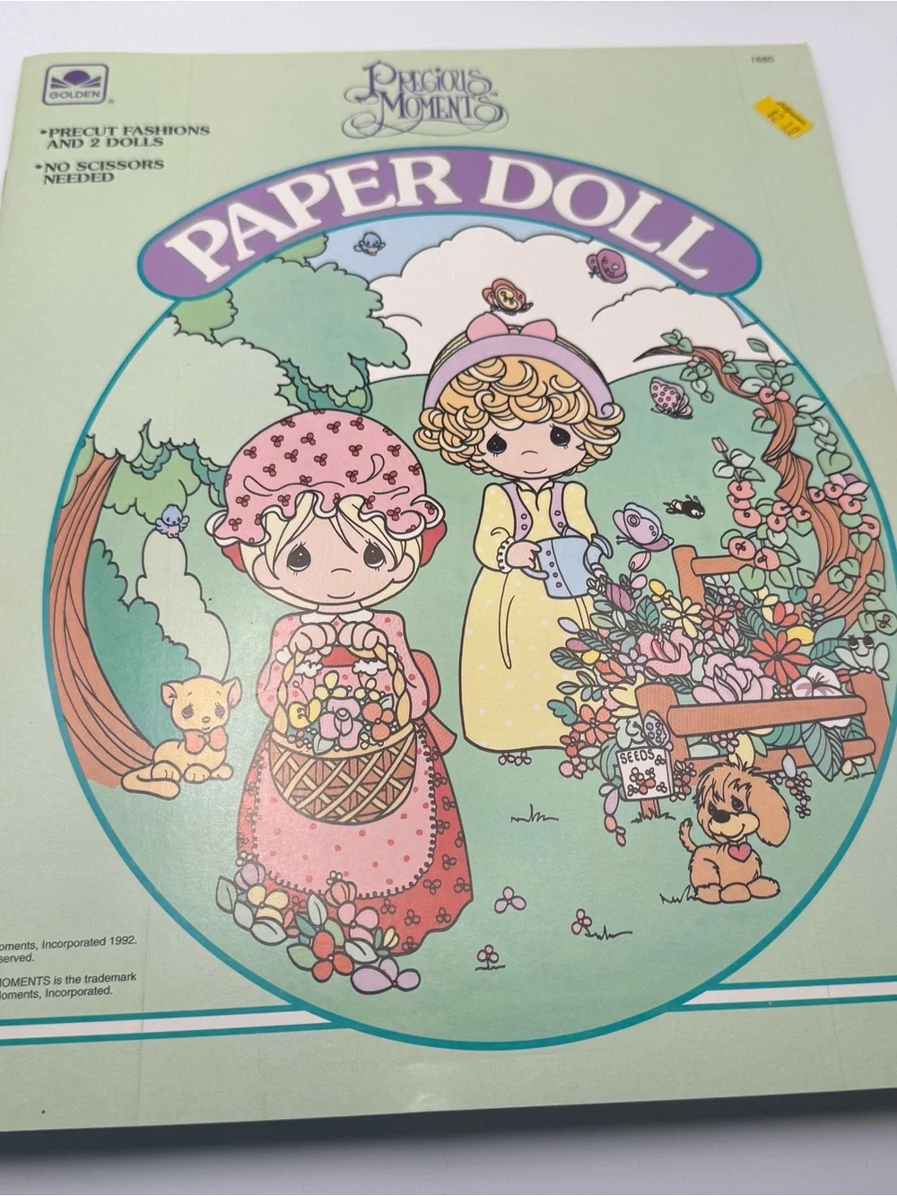 Vintage 1992 Golden Precious Moments Paper Doll Book #1685 New Unused Completed